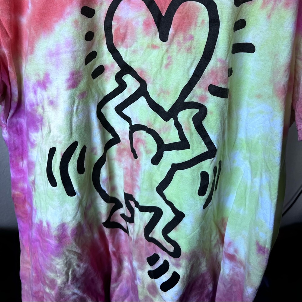 Keith Harring Tie Dye T Shirt.